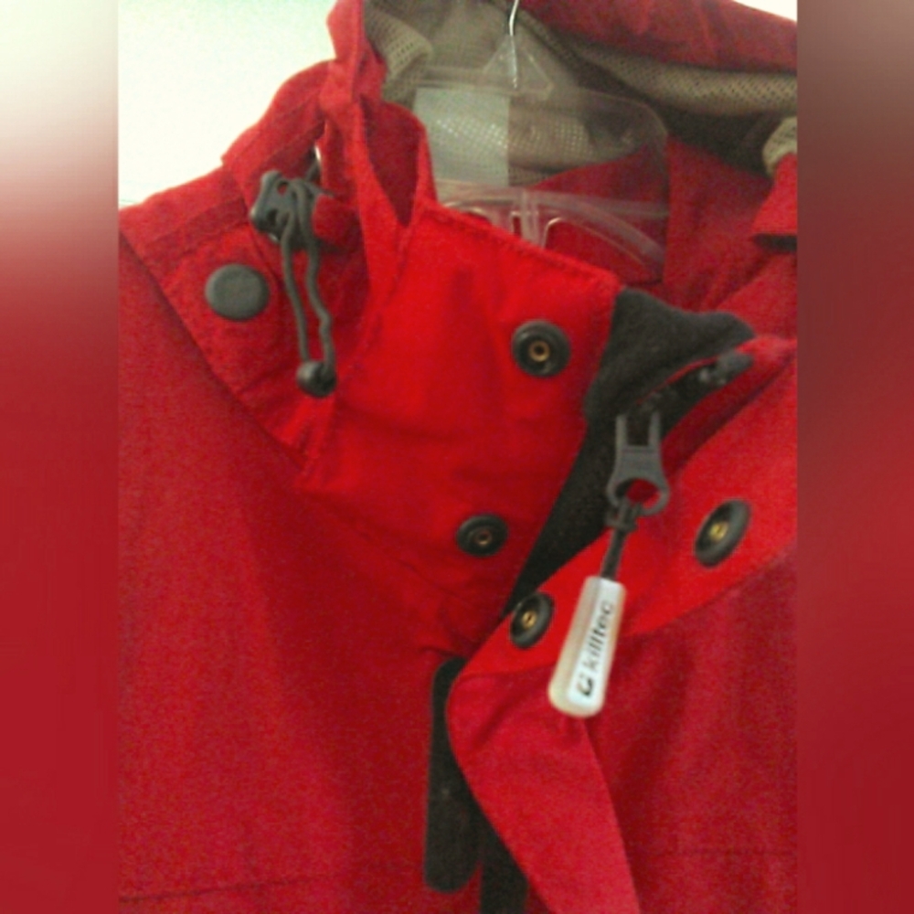 German Killtec Level 2 Red Hoodjacket Weather-Res… - image 2